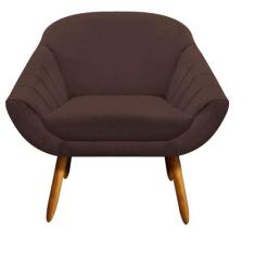 Poltrona Giovana Suede Marrom Pés Palito Castanho Drossi - D'ROSSI