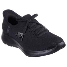 Skechers Tênis feminino Summit New Daily Hands Free Slip-ins, Preto, 35