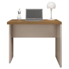 Mesa De Computador Escritório Studio Marrom Bege - Caemmun