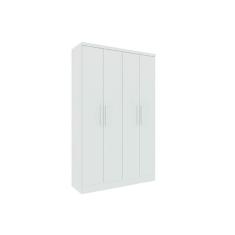 Guarda Roupa Solteiro Amsterdam C/ 4 Portas E 2 Gavetas Branco/Neve - Tcil Móveis