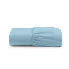 Lençol Cintilante Queen Percal 180 Fios 100% Algodão Com Elástico - Azul