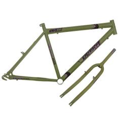 Quadro de Bicicleta Aro 26 Ultra Bikes em Aço Carbono com Garfo, Verde