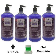 Kit 4 Sabonete Líquido 1 Litro Grande Delicioso Consistente Corporal M