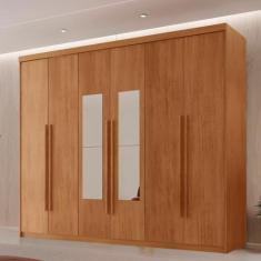 Guarda Roupa Casal 6 Portas 2 Gavetas com Espelho MDF Veracruz - Rufat