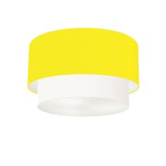 Plafon Duplo Cilíndrico Vivare Md-3045 Cúpula Tecido 40x35cm - Bivolt