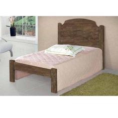 Cama De Solteiro Iris Castanho - Cambel Móveis