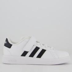 Tênis Adidas Grand Court 2.0 EL Infantil Branco e Preto-Unissex