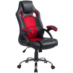Cadeira Gamer Office Giratória com Elevação a Gás Extreme F03 Preto Vermelho - Lyam Decor
