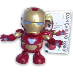 Boneco Homem De Ferro Dançarino Robô Com Luz E Som - Lzcz