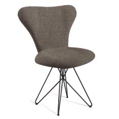 Cadeira com Base Metálica Jacobsen Butterfly Daf Mobiliário Marrom/Preto