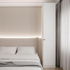 Guarda Roupa Modulado 1 Porta Internacional Direita com 6 Prateleiras Hera CabeCasa MadeiraMadeira Branco Geada