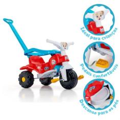 Triciclo Infantil Motoca Tico Tico Pets Vermelho - Magic Toys