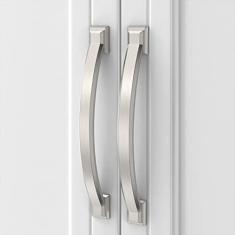 Asidrama Pacote com 10 puxadores de armário de cozinha de níquel acetinado escovado de 177 mm, puxadores de armário de cozinha para puxadores de gaveta de armário