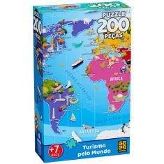 Quebra Cabeça Puzzle 200 Peças Turismo Pelo Mundo Grow