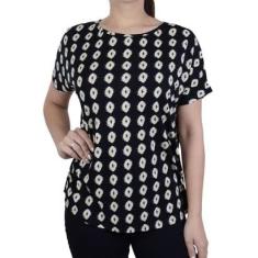 Blusa Feminina Hering Estampada Preta - 4DJT-Feminino