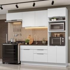 Armário de Cozinha Completa 270cm Stella Madesa 10, Branco