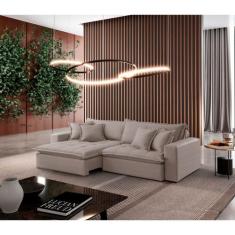 Sofá Zen Linho 02 Módulos 120 cm B25 Meu Sofá Online, A230 LINHO CINZA