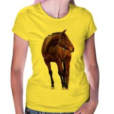 Baby Look Cavalo Andaluz - Foca na Moda, Amarelo, G