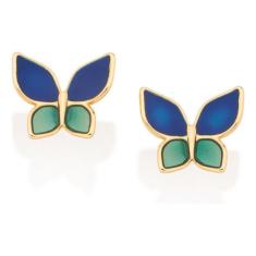 Brinco Infantil Formato Borboleta Com Asas C 526712 - Rommanel, Azul c