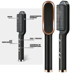 Escova Alisadora Portátil com Cerdas de Cerâmica - Cuidados Profission