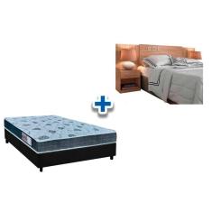 Cama Box Casal Crc + Colchão D45 Cecina + Cabeceira Plus Atacama
