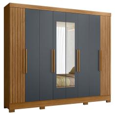 Guarda Roupa Casal Diplomata 8 Portas com Espelho - Moval