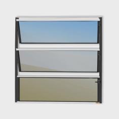 Janela de Alumínio Basculante 60x40cm Vidro Espelhado Master Brimak