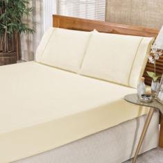 Jogo Lençol Queen 3 peças Algodão Percal 180 fios Ponto Palito Eleganc