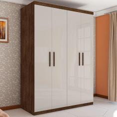Guarda Roupa Miami Com Quatro Portas Malbec Off White
