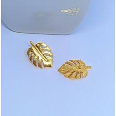 Par de Brincos Feminino Adulto e Infantil Folheado Ouro Dourado Brinco