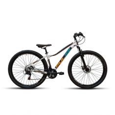 Bicicleta 29 Pulse Feminina 21v Cambio Laranja Verde Acqua