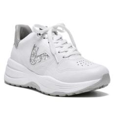 Tênis Feminino Via Marte Casual Glitter Branco-Feminino