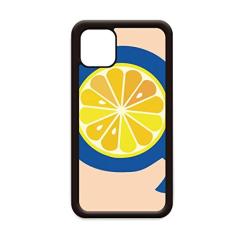 Q Alphabet Capa com estampa de frutas laranja para iPhone 12 Pro Max para Apple Mini Mobile Case Shell