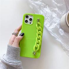 Pulseira acrílica fluorescente Cadeia de mão Capa de telefone para iphone 14 Pro 13 11 12 Pro Max XR X XS 7 8 plus SE 2020 Bumper Capa macia, b, Para iphone X
