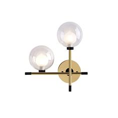 Arandela Manhattan Dourado/Preto 2 Lâmpadas Startec