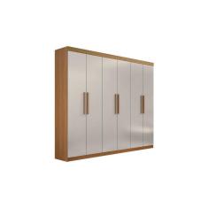 Guarda Roupa 6 Portas Leblon Cinamomo com Off white D`Doro
