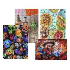 4 Quebra-Cabeças Atividades Cultura Mexicana 24 Peças