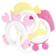 Kit Mordedor Animais Marinhos FEM Pimpolho PINK/ROSA/AMARELO