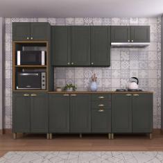 Cozinha Completa Firenze 14 Portas 2 Gavetas 6171.134 Cinza - Indekes