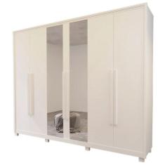 Guarda-Roupa Bom Pastor Medley 6 Portas 6 Gavetas e Espelho, Branco