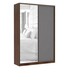 Guarda Roupa Solteiro 2 Portas de Correr 3 Gavetas Prime Plus Alumínio