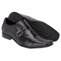 Sapato Social em Couro Italiano Bérgamo Leoppé Masculino, Preto, 42