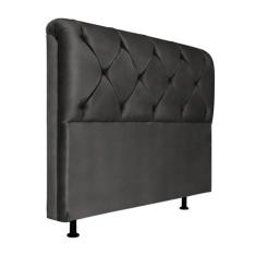 Cabeceira Solteiro 90cm Barbara Suede Preto ID Milani Store - Idelfons