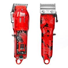 Máquina Profissional De Cortar Cabelo E Barba Sem Fio Elétrico Recarre