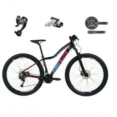 Bicicleta Feminina Aro 29 Absolute Hera 27v Câmbios Shimano Altus Freios Hidráulicos - Preto Tam.15
