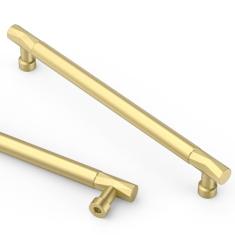 Asidrama Pacote com 10 puxadores de armário de cozinha dourados escovados de 192 mm, puxadores de armário de cozinha para puxadores de gaveta de armário