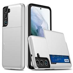 Capa de carteira para Samsung Galaxy S22 S20 S21 FE S10 Plus caso com suporte para cartão Shell para Galaxy S10e S22 S21 S22 Ultra 5G Funda, branco, para Galaxy S10 Plus