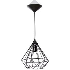PENDENTE ARAMADO DIAMANTE PRETO, SHANGAI