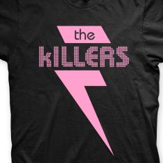 Camiseta The Killers Preta e Rosa em Silk 100% Algodão