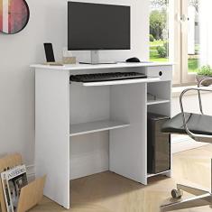Mesa Computador Quarto Escritorio Viena 1 Gaveta Branco